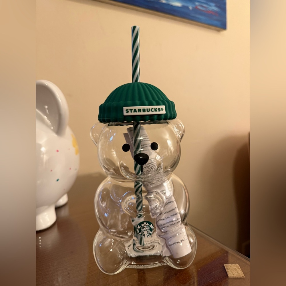 Limited edition Starbucks Green-Lidded Bearista Tumbler—RARE